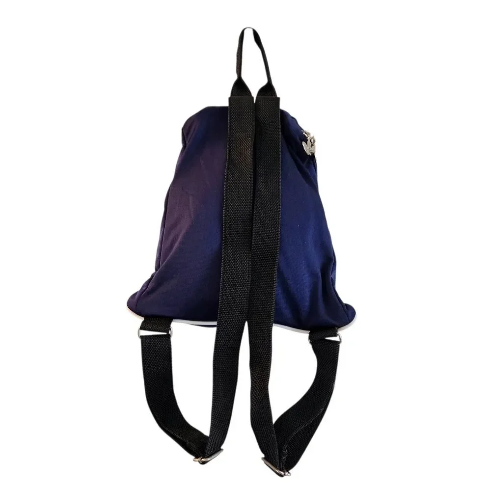 Adidas NWOT VINTAGE Mini Backpack Blue with Trefoil logo zipper pulls UNISEX